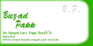 buzad papp business card